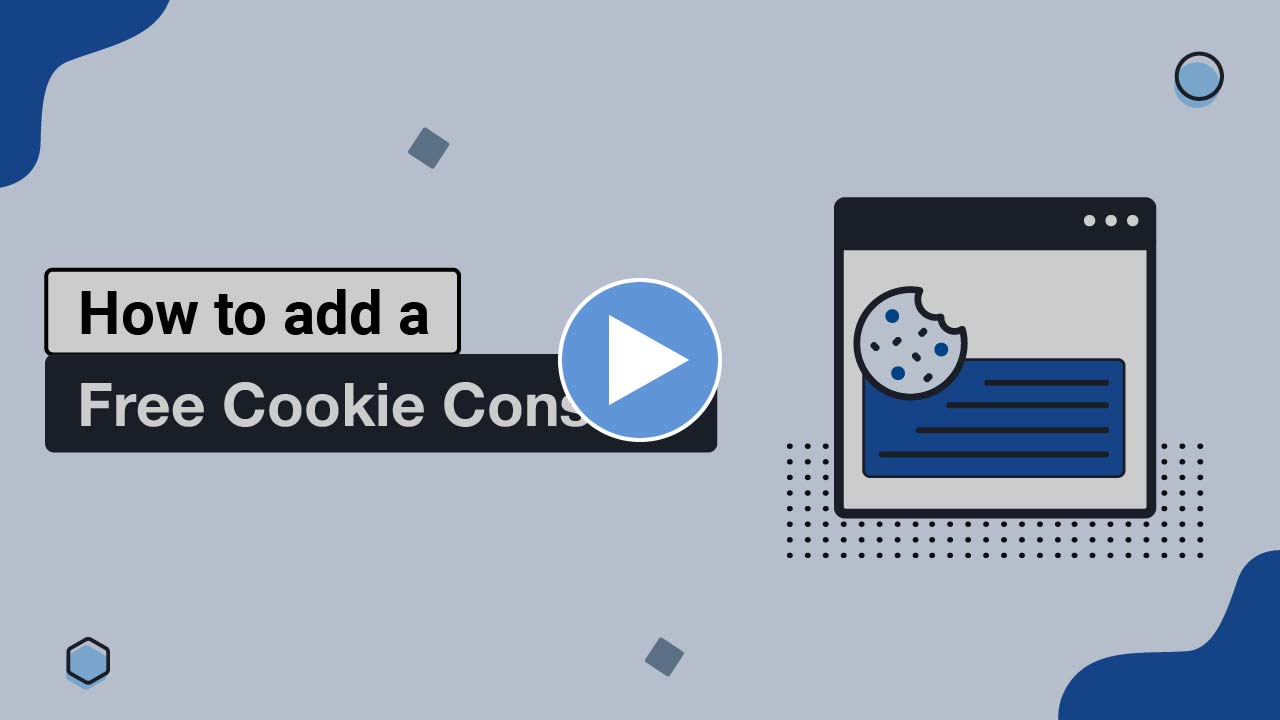 How to add a Free Cookie Consent Notice banner using our Free Cookie Consent tool.