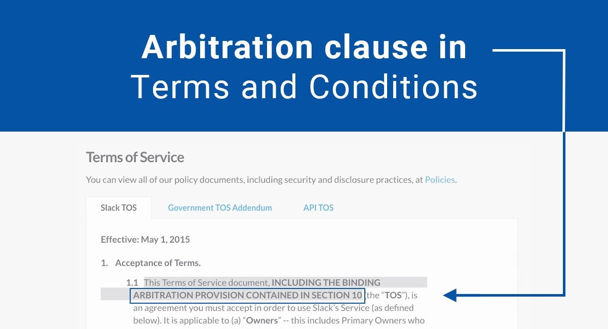 Arbitration Clause In Terms And Conditions TermsFeed