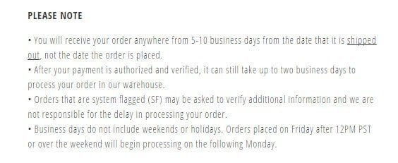 Jeffrey Campbell Shoes Shipping Policy: Please note section