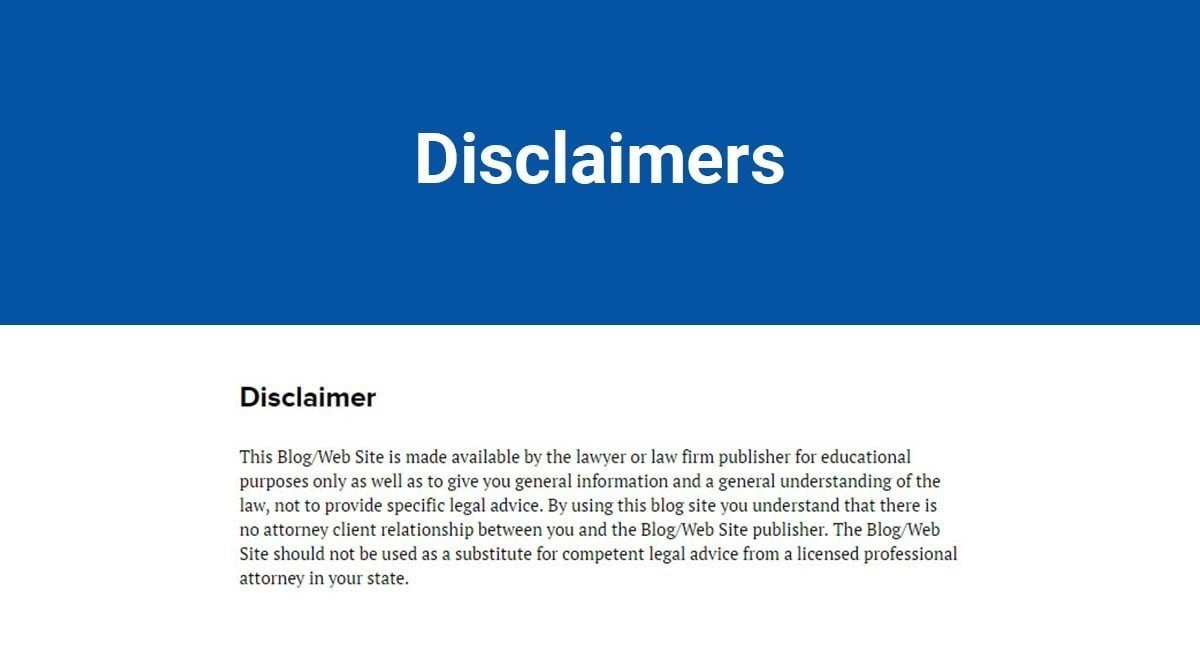 disclaimer in business plan