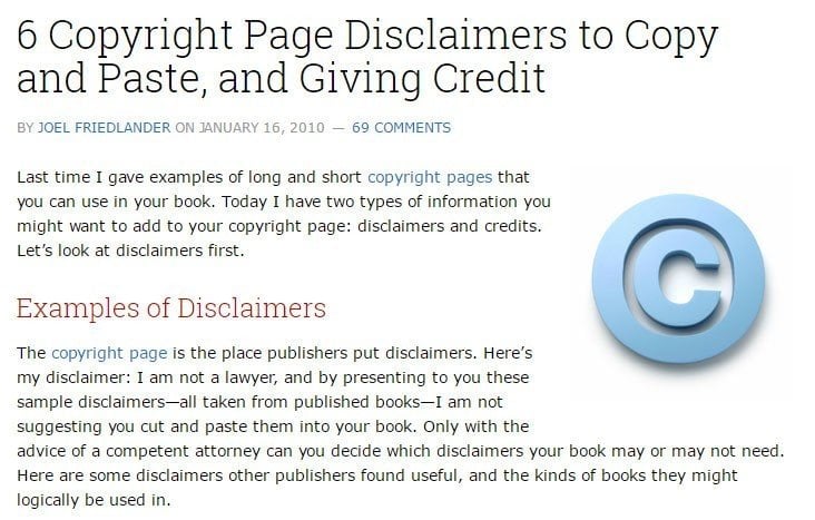 Website Disclaimer Examples