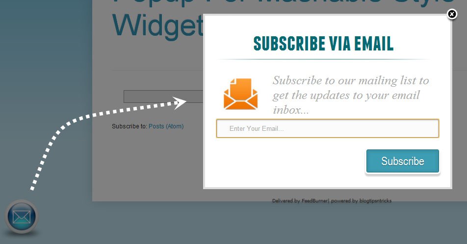Example of Email Subscription Form in Blogger/BlogSpot