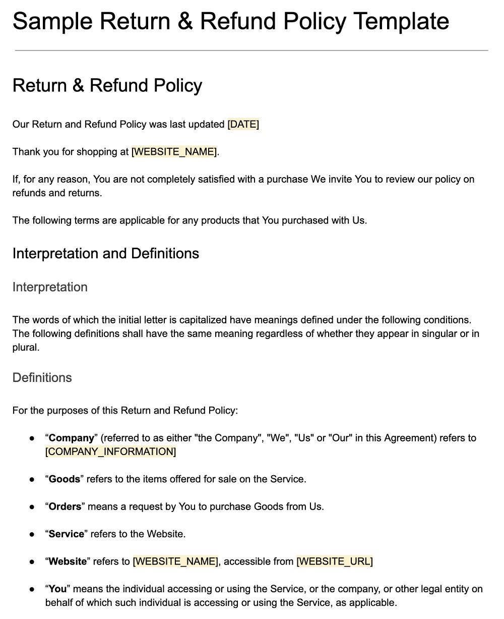 RETURN POLICY & RETAIL SERVICE TERMS – The Shop at Equinox