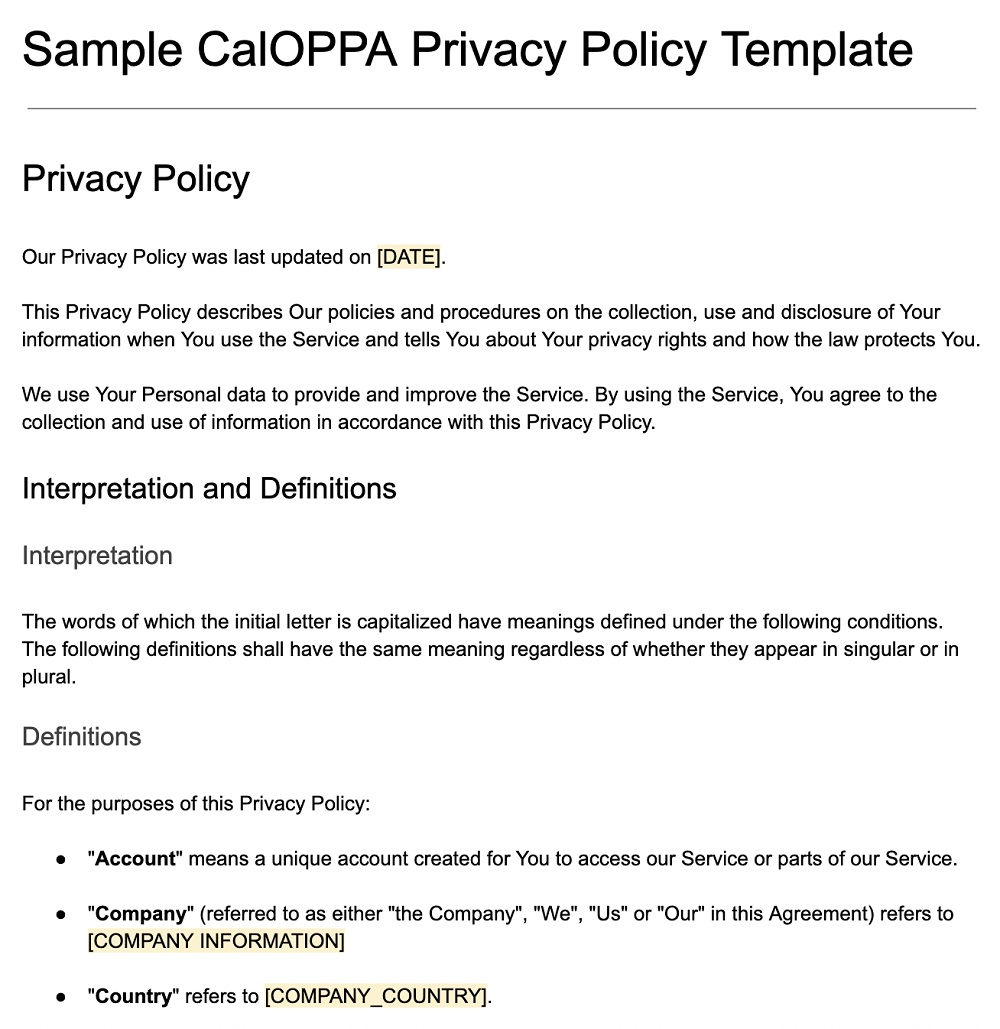 1 Privacy Policy Generator: Free, CCPA, GDPR, CalOPPA - Privacy Policies