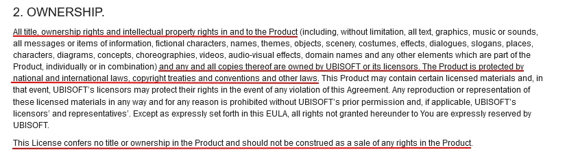 UBISOFT EULA: Ownership clause