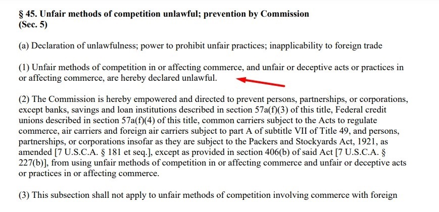 FTC Act Section 5