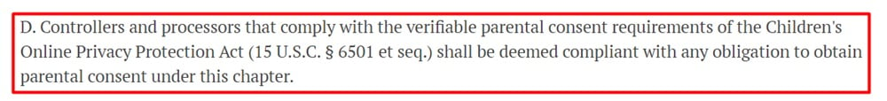 Virginia's VCDPA: Scope and exemptions section - COPPA