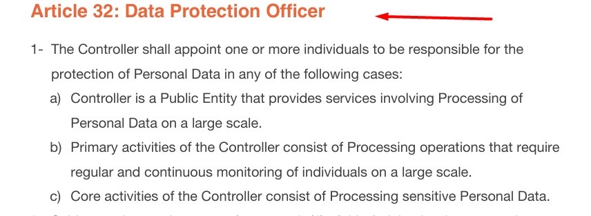 Saudi Arabia PDPL Implementing Regulation Article 32