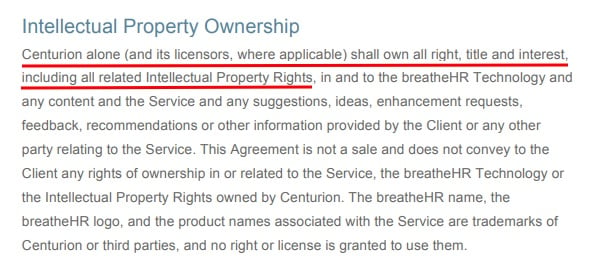 HubSpot EULA: Intellectual Property Ownership clause