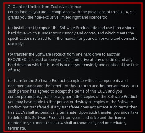 Steam EULA: License grant clause